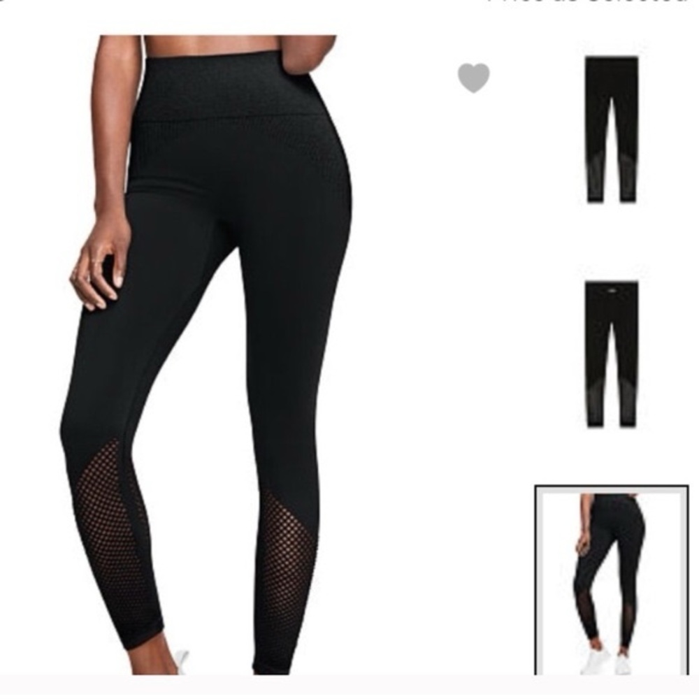 Black Mesh Detail Women's Leggings